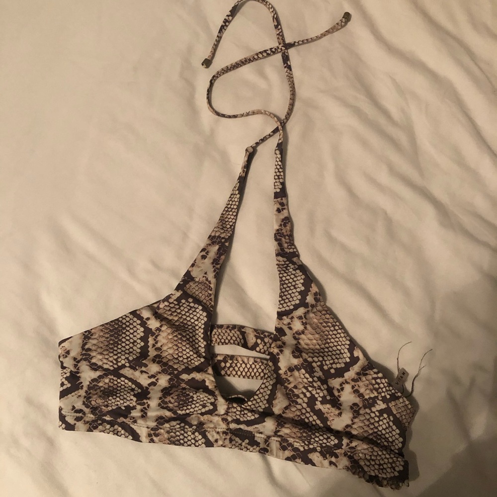 snake skin bikini top